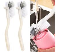 DILUSILK 2 Pcs Kitchen Brushes, Sink Cleaning Brush, Angle Cleaning Brush for Small Space Crevice, Nylon Bristles, PP Handle