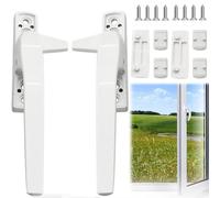 DILUSILK 2 Pcs Universal Window Handle Replacement Kit, Includes Left & Right Handles, Complete Repair Set for Double Glazing Windows & Doors (White)