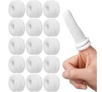 DILUSILK 20pcs White Finger Stall Finger Bandages for Work and Kitchen | Protection Gloves Cotton Finger Cover