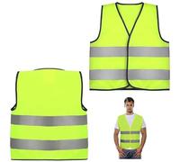 DILUSILK 2Pcs High Vis Vests Yellow Jackets Optional Hi Vis Reflective Vest High Visibility Hi Viz Executive Waistcoat