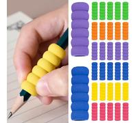 DILUSILK 30 Pcs Writing Aid Grip Pen Grips Pencil Holder Grip Handwriting Grip Soft Rubber Foam Corrector Writing Tool, 6 colors