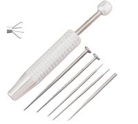 DILUSILK 6 PCS Professional Piercing Tool Kit, Stainless Steel Body Piercing Tapers & Ball Grabber with Internal/External Threaded & Insertion Pins (1.2mm-1.6mm), for Ear, Nose, Lip Jewelry Changing