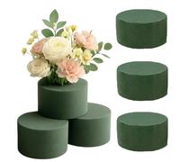 DILUSILK 6 pcs Round Floral Foam for Fresh Flower Arrangements, Foam Bricks, Eco-Friendly, Long-Lasting Hydration