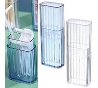 DILUSILK Cotton Bud Holder, 2 Pcs Portable Travel Cotton Bud Holder with Dustproof Lid,for Cotton Swabs, Dental Floss, Toothpicks and Cosmetics,for Storage, Travel, Outdoor and Individual Daily Use
