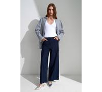 Dilvin High-Waist Wide-Leg Pleated Trousers In Navy Navy