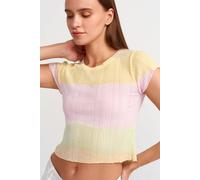 Dilvin Women's Crop Ombre Ribbed Knit Sweater Dilvin Multicolor One Size