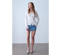 Dilvin Women's Embroidered V-neck Woven Blouse in White | Size: Large Dilvin White L