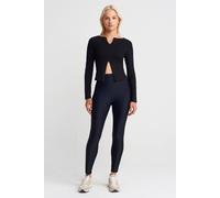 Dilvin Women's High-Waist Skinny Leggings With Zip Detail in Navy | Size: Large Dilvin Navy L