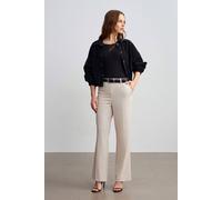 Dilvin Women's High-Waist Straight-Leg Crepe Trousers In Stone Stone