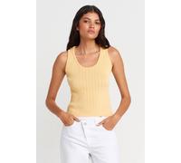 Dilvin Women's Ribbed Sleeveless Slim-fit Blouse in Lemon Dilvin Lemon One Size