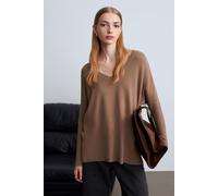 Dilvin Women's V-neck Ribbed Knit Sweater in Camel Dilvin Camel One Size