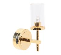 Dilwe 1:12 Scale Dollhouse Wall Lamp, Dimmable LED Miniature Light with Glass Shade, Toggle Switch for Scene Decoration, 1:12 Scale Dollhouse Wall Lamp