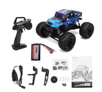 Dilwe 1/18 RC Crawler, 2.4G 29KM/H High Speed All Terrain RC Off Road Vehicle with Dynamic LED Lighting (Blue)