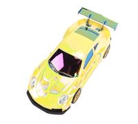 Dilwe 1/24 Scale RC Drift Car, 2.4GHz Electric Racing Car with LED Lights for Indoor Outdoor (Yellow)