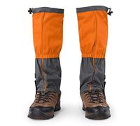 Dilwe 1 Pair Outdoor Leg Gaiters Waterproof Windproof Snow Boot Gaiters for Hiking, Walking, Hiking, Camping, Climbing, Hunting, Fishing(Orange) Ski