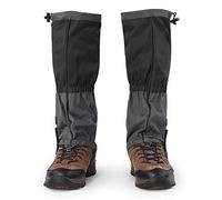 Dilwe 1 Pair Outdoor Leg Gaiters Waterproof Windproof Snow Boot Gaiters for Hiking, Walking, Hiking, Camping, Climbing, Hunting, Fishing(Black)