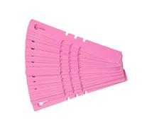 Dilwe 100pcs Durable PVC Plant Labels Adjustable Markers for Garden Identification White Blue Pink 21x2cm (Pink)