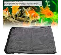 Dilwe 10Pcs Aquarium Fish Tanks Reusable Polyester Filter Mesh Bag with Zipper for Easy Replacement and Cleaning for Aquarium Filter Equipment (Black)