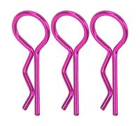 Dilwe 10Pcs R-Shape RC Car Body Clips, Metal Shell Pins for 1/5 1/6 1/8 1/10 Scale Remote Control Cars, Secure Fastening Accessories (Purple)