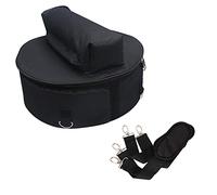 Dilwe 14 Inch Snare Drum Bag Backpack Case, Black Oxford Fabric Lightweight Design with Outside Pockets for Drum Sticks and Stand, Top Handle Adjustable Shoulder Straps