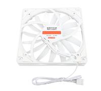 Dilwe 140mm 4 Pin PWM Case Fan with Hydraulic Bearing for Long Service Life and Stable Air Pressure, 1100RPM MFDB Bearing PC Cooling Fan for All Types of Computer Cases (White)