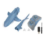 Dilwe 2.4G Remote Control Fish Boat Toy, 4 Channel Simulation Swimming Pool Boat with Long Distance Control, for Kids Adults Pool Bathroom