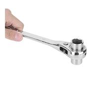 Dilwe 2 Way Ratchet Wrench Chrome Vanadium Steel Tip Spanner 19mm 22mm Arrow Storage Case Box Spanner with Reversing Switch for Car Tram Motor Equipment Repair