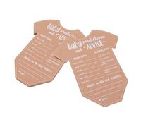 Dilwe 20PCS Baby Shower Games Cards Versatile Usage Blank Backside for Heartfelt Messages - Kraft Paper