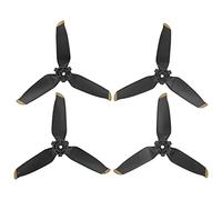 Dilwe 2Pair RC Drone Propellers, 3 Blades Quick Release Propellers Replaccement, PC Material for Combo (Gold Decor)