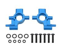 Dilwe 2PCS 1/10 RC Front Steering Cups, Aluminum Alloy Spare Parts Replacement for 4 TEC DRIFT RC Car 1/10 Scale Steering (Blue)