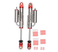 Dilwe 2PCS 105mm RC Car Shocks with Internal Spring, Negative Pressure Piggyback Shock Absorber Upgrade Parts for 1/10 RC Crawler (Red)