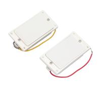 Dilwe 2PCS Closed Electric Guitar Pickup, Double Coil Humbucker Replacement for Guitar Neck and Bridge, with Stable Performance Low Noise Soft Sound (White)
