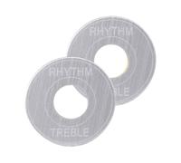 Dilwe 2Pcs Guitar Toggle Switch Washer Plate, Aluminum Alloy 3 Way Rhythm Treble Ring Replacement Part Accessories for Electric Guitar Pickup (Silver)