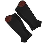 Dilwe 2Pcs Horse Riding Half Chaps, Leather Equestrian Leggings Leg Guard Protector for Adults (S