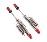 Dilwe 2PCS RC Shock Damper, Negative Pressure Piggyback Shock Absorber with Internal Spring for 90046 RR10 Wraith UT4 Car 1/10 RC (Red)