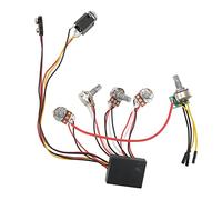 Dilwe 3 Stage Amplification Wiring Harness, Electric Guitar Bass Circuit Wiring Kit with Intelligent Dual Potentiometer Design, for Guitar Bass Hobbyists