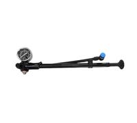 Dilwe 300 PSI Bike Shock Pump, Mountain Bike Shock Pump, High Pressure Bicycle Suspension, AV Interface, Precise Pressure Control, Flexible Hose, Comfortable Handle, Portable and (Black)