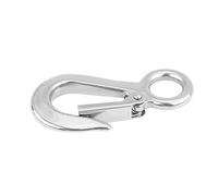 Dilwe 304 Stainless Steel Lifting Hook Cargo Hook 0.3T Working Load Mirror Polished Crane for Hoisting Machinery Port Loading Railway Unloading Land Transport (0.3T)