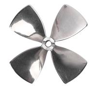 Dilwe 4 Blades RC Boat Propeller, Marine Grade 316 Stainless Steel Paddle Shaft 6mm Bore Diameter 80mm Outer Diameter 1.2mm Pitch Upgrade Replacement Part Accessory