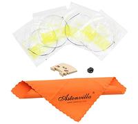 Dilwe 4 in 1 Violin Strings & Rubber Mute & Maple Wood Bridge & Cleaning Cloth Accessories Kit