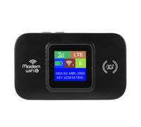 Dilwe 4G Portable WiFi Router with Color LED Display 300Mbps Dual SIM Card Slot Travel Hotspot Supports 10 Devices 12H Working Time for Home Office Travel (Black)