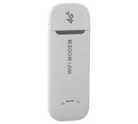Dilwe 4G USB Portable WiFi Hotspot 4G LTE USB Modem Travel Router with WPA WPA2 Encryption for Up to 10 Devices Plug and Play (White)