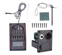 Dilwe 5 Band Guitar Pickup Preamp EQ LC-5 Tuner Piezo Pickup for Acoustic Guitars