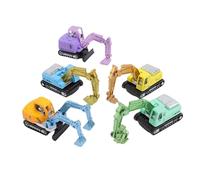 Dilwe 5-Piece Vibrant Excavator Toy Set with Movable Hook, Educational Construction Truck Toys for Kids, Ideal Option for Construction Lovers, Skill-Building for Little Hands