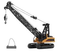 Dilwe 50 Model Crawler Crane, Alloy Engineering Vehicle Static Model Toy with Arm Lifting Hook Lifting 360 Degree Rotation, for Children Kids Over 8 Years Old