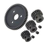 Dilwe 54T Steel Main Gear, 54T/15T/17T/19T RC Car Hard Gear for Slash 1/10 Model Car
