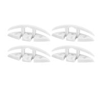 Dilwe 5in Boat Folding Cleat Marine Grade Nylon Flip Up Dock Cleat 3 Hole White 4 Sets for Boat Ship Yacht Low Profile Design Easy Mounting Secure Mooring (With Installation Screws Accessories)
