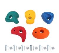 Dilwe 5Pc Rock Climbing Holds for Kids, Multi Colored Small Size Resin Climbing Rocks with Mounting Hardware DIY Wall Accessories