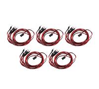 Dilwe 5Pcs RC Car LED Light Kit, 6LED Per Piece Durable Silicone Easy Operation White Light, with 24.8in Length for Hsp Axial Scx10 D90 Hpi