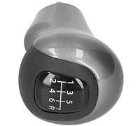 Dilwe 6 Speed Shift Knob Replacement Gear Shifter in Plastic Metal and Artificial Leather Direct Fit Easy Install Smooth Grip for DX EX LX 2006 to 2011 (B(Black))